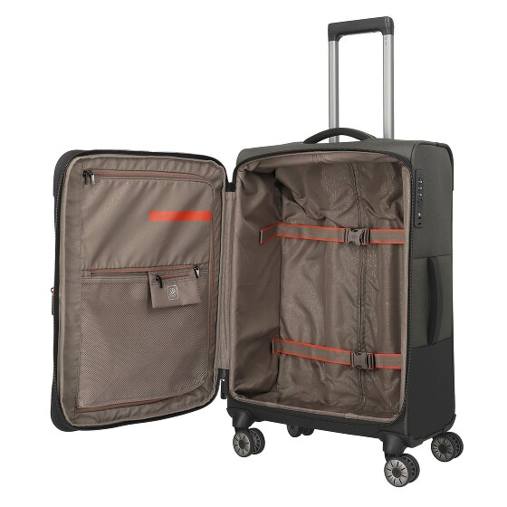 Travelite Crosslite 5.0 4 wielen Trolley M 66 cm met uitbreidingsplooi