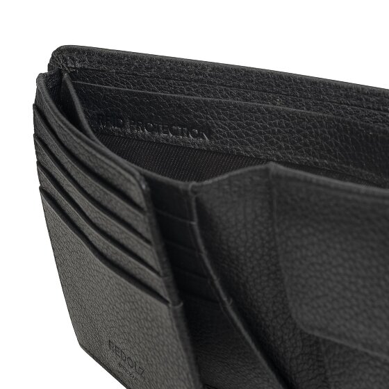 Redolz Leather Essentials QF portemonnee RFID leer 12 cm uitklapbaar