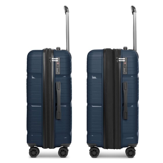 d&n Travel Line 4300-Plus 4 wielen Trolley M 65 cm met uitbreidingsplooi