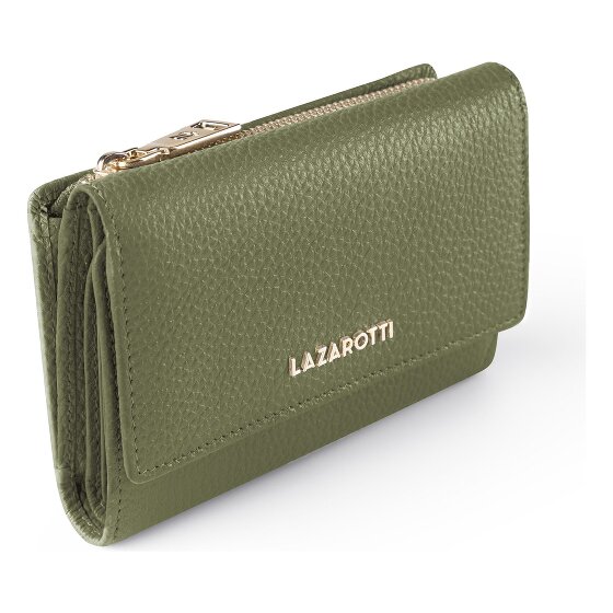 Lazarotti Bologna leer XL portemonnee met ritsvak leer 14 cm