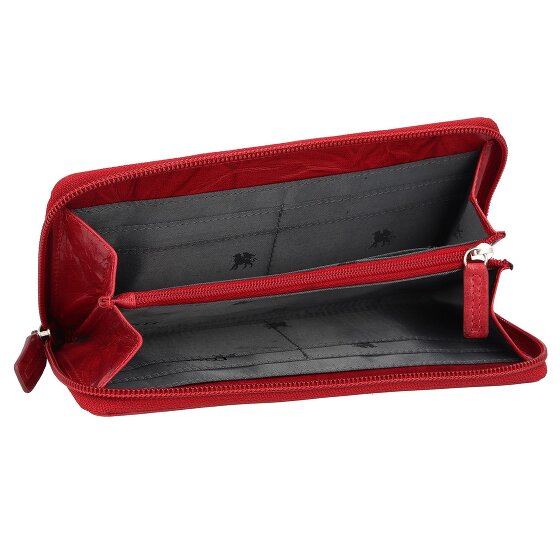 mano Donna Aurona Portemonnee RFID Leer 19 cm