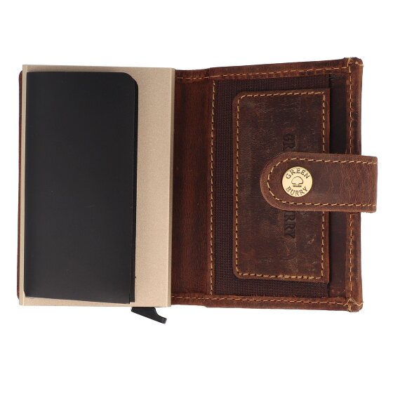 Greenburry Vintage Portemonnee RFID-bescherming Leer 7.5 cm
