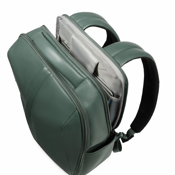 Piquadro Russel Dagrugzak RFID-bescherming Leer 41 cm Laptop compartiment