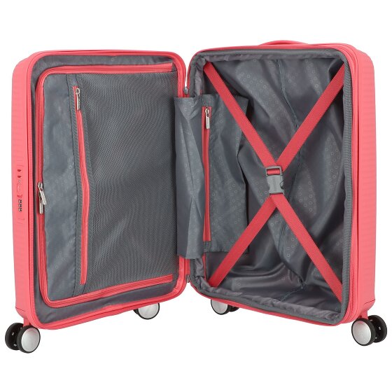 American Tourister Soundbox 4 wielen Cabinewagen 55 cm met uitbreidingsplooi