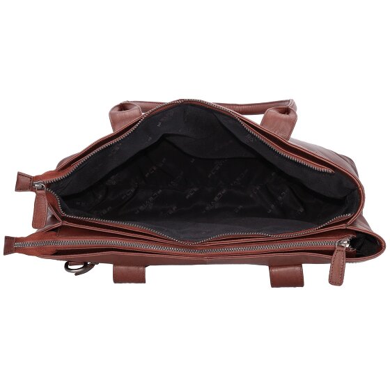 Plevier Rock Amber Schoudertas Leer 43 cm Laptop compartiment