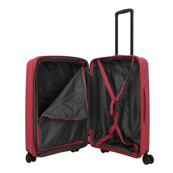 Travelite Air Stripe 4 wielen Kofferset 3-delig met uitbreidingsplooi