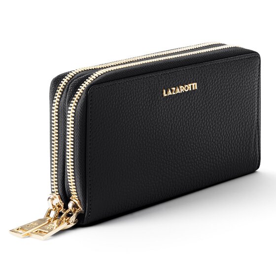 Lazarotti Bologna Leer XL Dubbele Zip-Around Portemonnee RFID Leer 20 cm