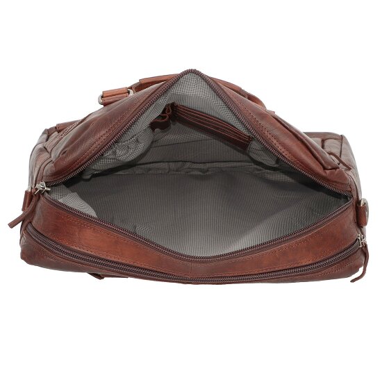 Spikes & Sparrow Aktetas leer 41 cm laptop compartiment