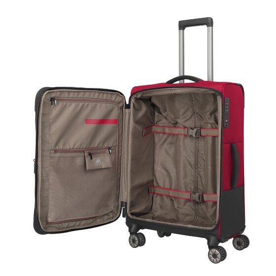 Travelite Crosslite 5.0 4 wielen Trolley M 66 cm met uitbreidingsplooi