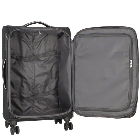 d&n Travel Line 9204 4 wielen Trolley M 66 cm met uitbreidingsplooi