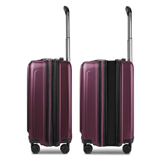 Redolz Essentials14 4-wiel kofferset Beautycase 4st met uitklapbaar laptopvak