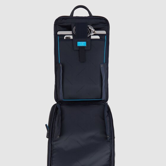 Piquadro Blue Square Revamp Zakelijke rugzak RFID-bescherming Leer 43 cm Laptop compartiment