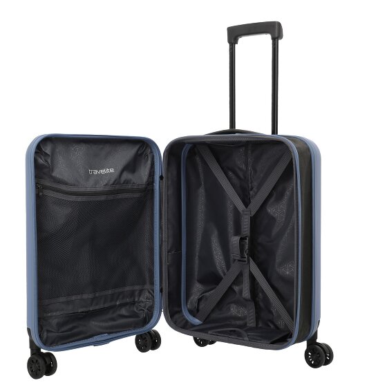 Travelite Basics opvouwbare 4-wiel cabinewagen 55 cm met uitbreidingsplooi