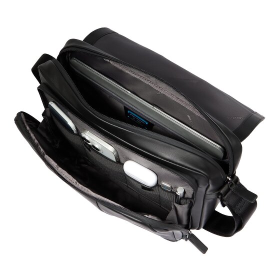 Piquadro Urban Boodschapper RFID-bescherming Leer 35 cm Laptop compartiment