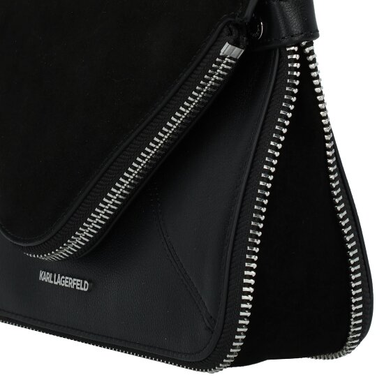 Karl Lagerfeld Behind the Seams Mini tas Schoudertas Leer 18 cm met uitbreidingsplooi