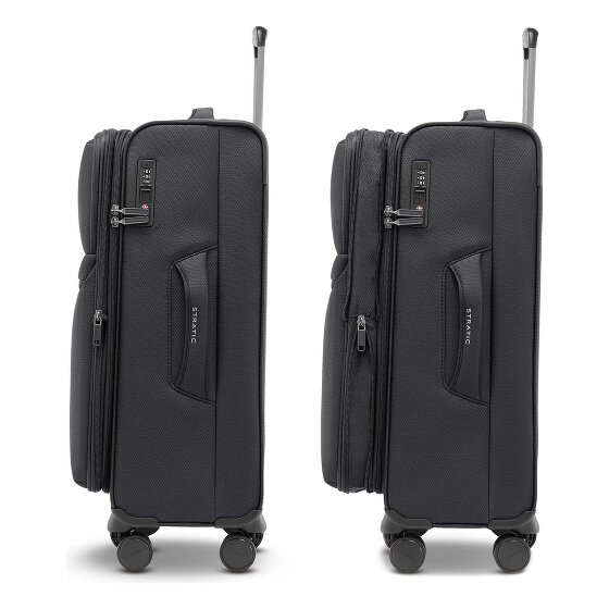 Stratic Lite 4 wielen Trolley M 65 cm met uitbreidingsplooi