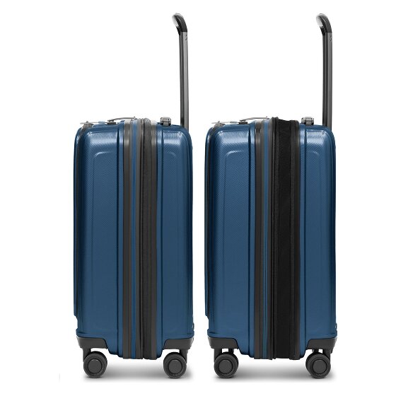 Redolz Essentials14 4-wiel kofferset Beautycase 4st met uitklapbaar laptopvak