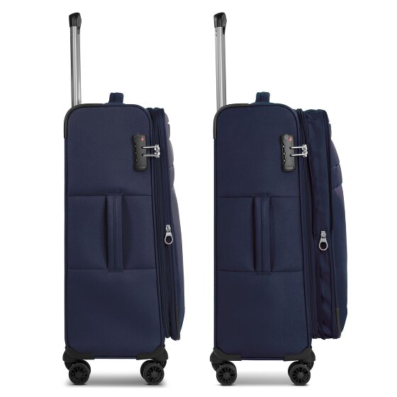 Worldpack Chicago 4 wielen Kofferset 3-delig met uitbreidingsplooi