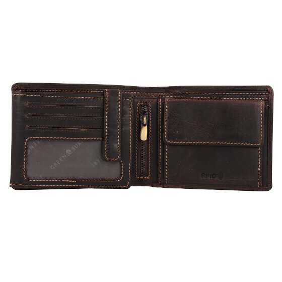 Greenburry Tornado Portemonnee RFID-bescherming Leer 12 cm