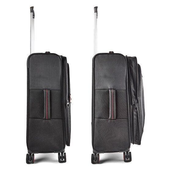 Worldpack Oxford 4 wielen Kofferset 3-delig met uitbreidingsplooi