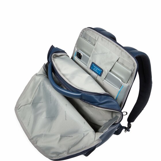 Piquadro Russel Dagrugzak RFID-bescherming Leer 41 cm Laptop compartiment