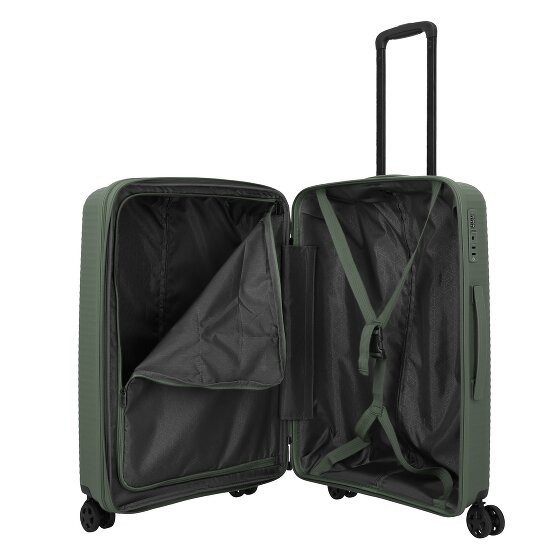 Travelite Air Stripe 4 wielen Trolley M 66 cm met uitbreidingsplooi