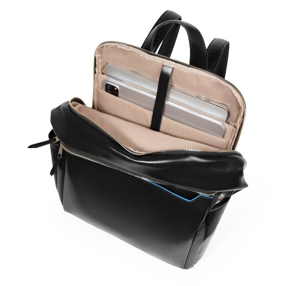 Piquadro Blue Square Dagrugzak RFID-bescherming Leer 37 cm Laptop compartiment