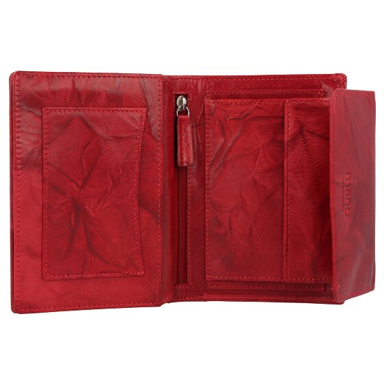 mano Donna Aurona Portemonnee RFID Leer 14 cm