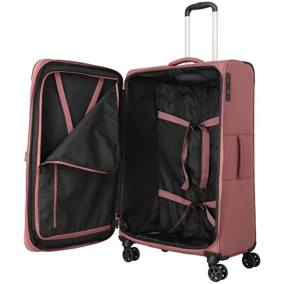 Travelite Kick Off 4 wielen Trolley L 78 cm met uitbreidingsplooi