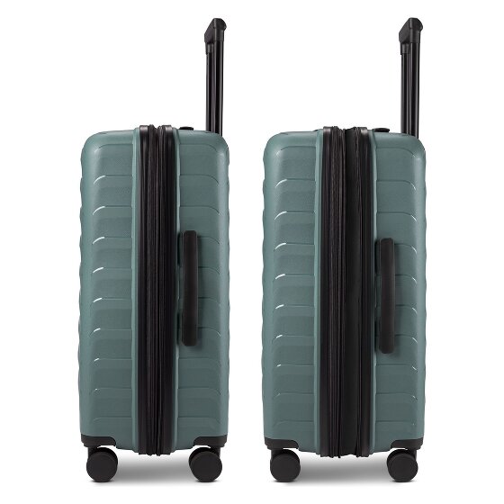 d&n Toronto 4 wielen Kofferset 3-delig met uitbreidingsplooi