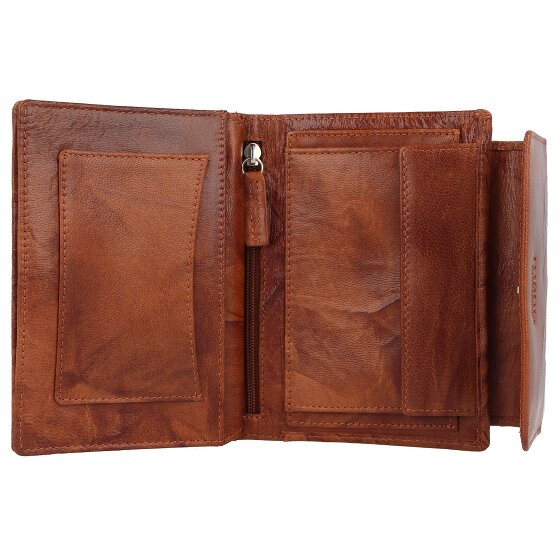 mano Donna Aurona Portemonnee RFID Leer 14 cm