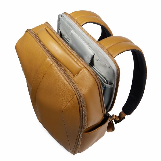 Piquadro Russel Dagrugzak RFID-bescherming Leer 41 cm Laptop compartiment