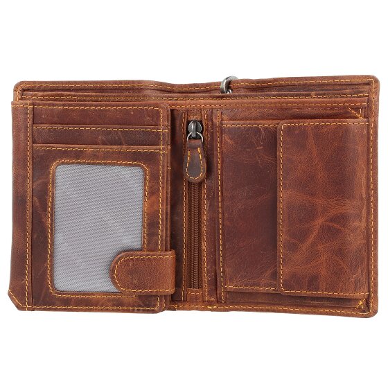 Greenburry Vintage Café Racer Portemonnee RFID Leer 9,5 cm