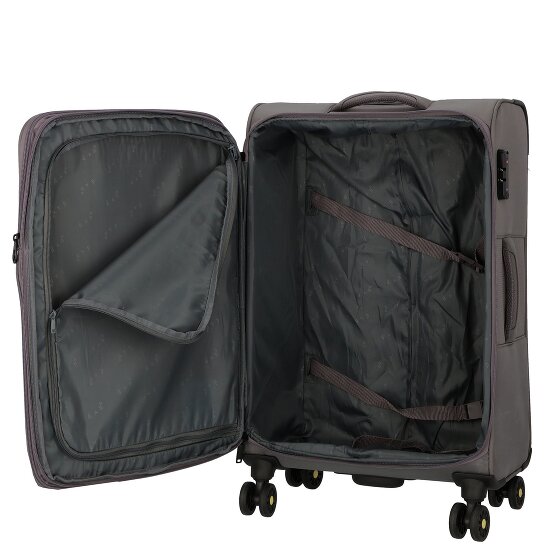 d&n Travel Line 9704 4 wielen Trolley M 68 cm met uitbreidingsplooi