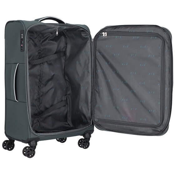 d&n Travel Line 9204 4 wielen Trolley M 66 cm met uitbreidingsplooi