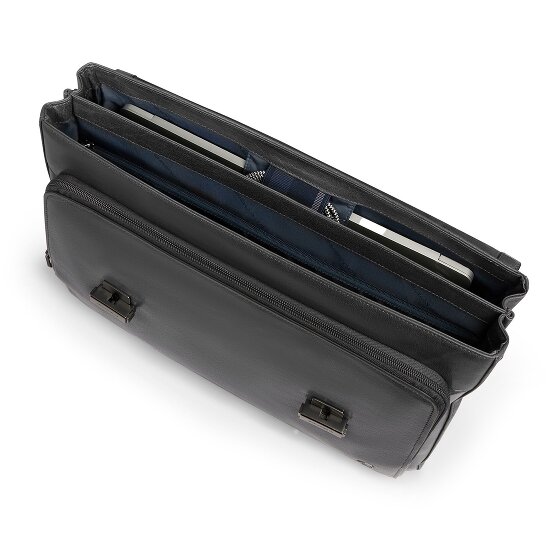 Piquadro Solm Koffer Leer 42 cm Laptop compartiment