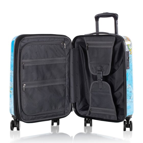 Heys Black Camo 4 wielen Cabinewagen S 53 cm met uitbreidingsplooi