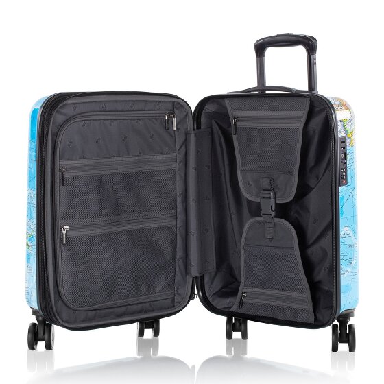 Heys Black Camo 4 wielen Cabinewagen S 53 cm met uitbreidingsplooi