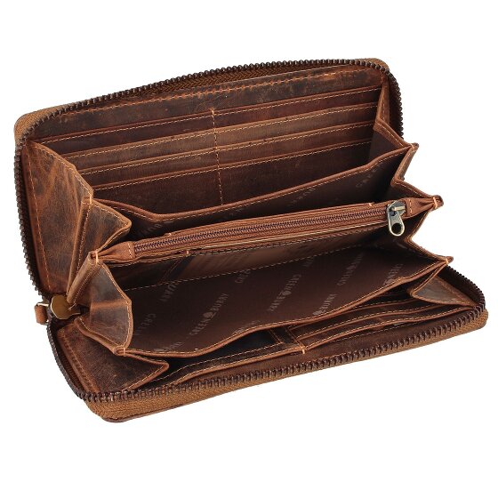 Greenburry Vintage mobiele telefoon etui RFID leer 8 cm