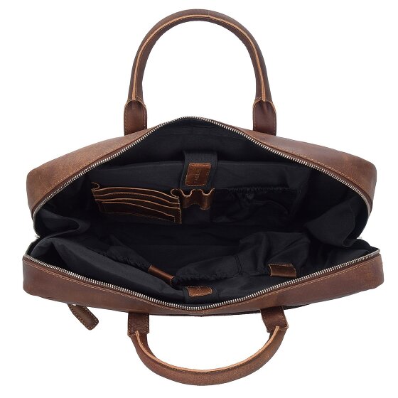 Plevier Vintage London Aktentas RFID-bescherming Leder 41 cm Laptopvak