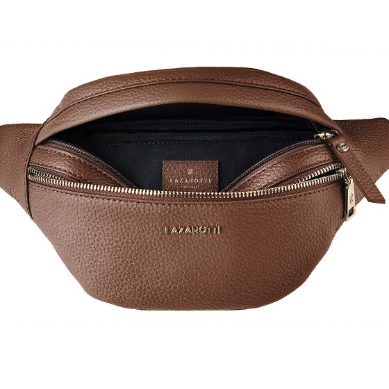 Lazarotti Bologna leer Fanny pack met dubbele rits, crossbody, leer, 25 cm