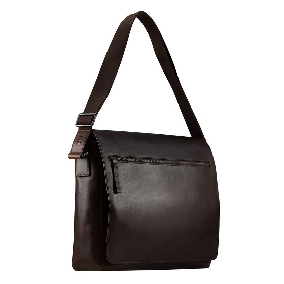 Jost Lund Aktetas Messenger Leer 41.5 cm Laptop compartiment
