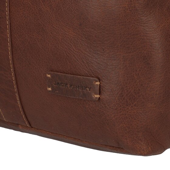 Jack Kinsky Porto Dagrugzak Leer 37 cm Laptop compartiment