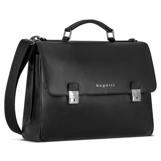 bugatti Valencia Aktetas Messenger Leer 40 cm Laptop compartiment