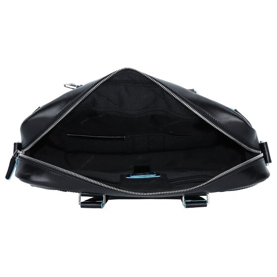 Piquadro Blauwe Square Briefcase III Leder 40 cm Laptopcompartiment