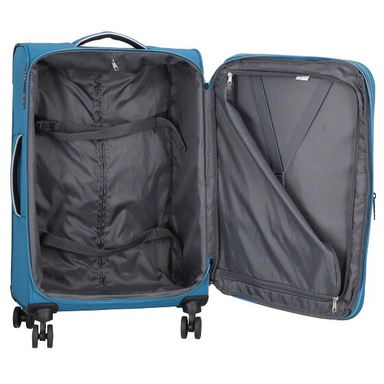 d&n Travel Line 9204 4 wielen Trolley M 66 cm met uitbreidingsplooi