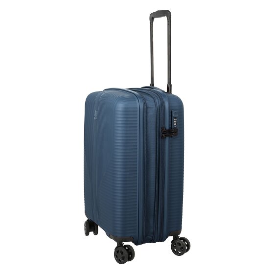 Travelite Air Stripe 4 wielen Cabinewagen S 55 cm met uitbreidingsplooi