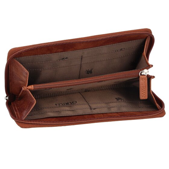 mano Donna Aurona Portemonnee RFID Leer 19 cm
