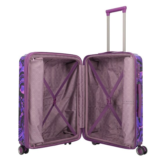 Travelite Lascana 4 wielen Trolley M 65 cm met uitbreidingsplooi
