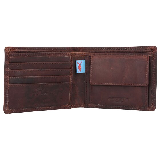 Jack Kinsky Monterey 108 Portemonnee RFID-bescherming Leer 11.5 cm